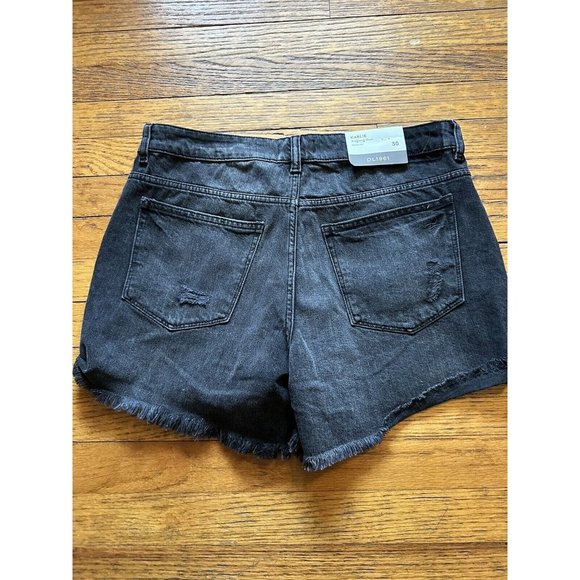 NWT DL1961 Karlie Boyfriend Shorts Size 30 Ore/Black - Picture 7 of 8